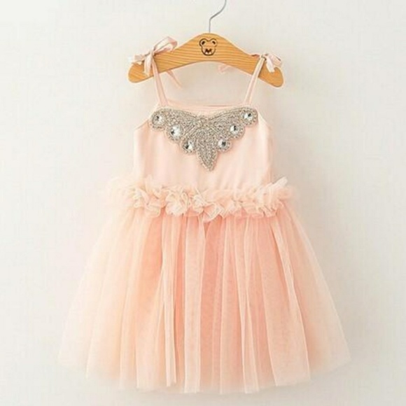 Boutique Other - Toddler Girl Light Pink Butterfly Tutu Dress